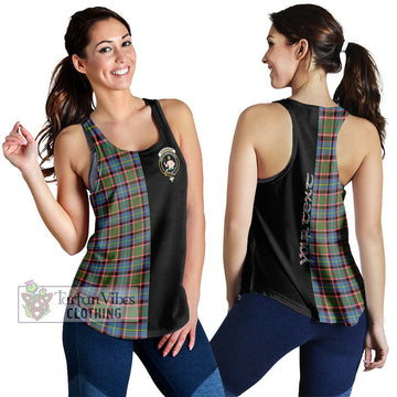 Aikenhead Tartan Women's Racerback Tanks with Family Crest and Half Of Me Style 4XL - Tartan Vibes Clothing