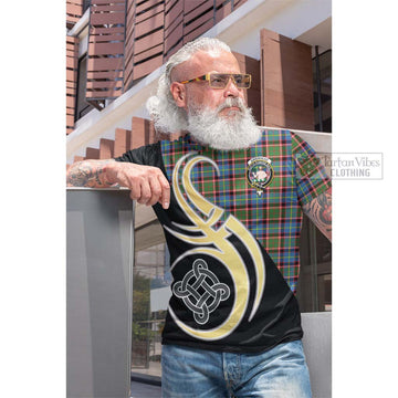 Aikenhead Tartan Cotton T-shirt with Family Crest and Celtic Symbol Style Men's Shirt - Tartan Vibes Clothing