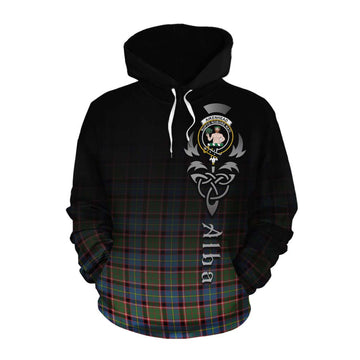 Tartan Vibes Clothing Aikenhead Tartan Cotton Hoodie Featuring Alba Gu Brath Family Crest Celtic Inspired
