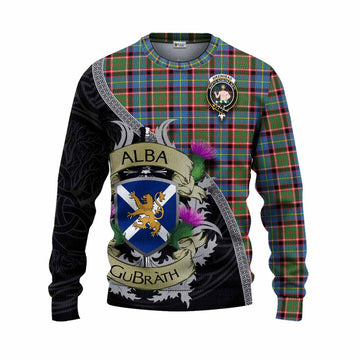 Aikenhead Tartan Family Crest Knitted Sweater Lion Rampant Royal Thistle Shield Celtic Inspired Unisex - Tartan Vibes Clothing
