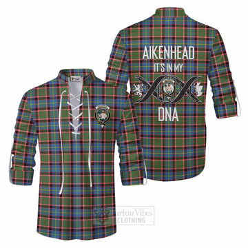 Aikenhead Tartan Ghillie Kilt Shirt with Family Crest DNA In Me Style Men - Tartan Vibes Clothing
