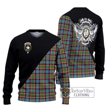 Aikenhead Tartan Ugly Sweater with Family Crest and Military Logo Style Unisex - Tartan Vibes Clothing