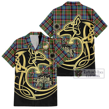 Aikenhead Tartan Hawaiian Shirt with Family Crest Celtic Wolf Style Kid - Tartan Vibes Clothing
