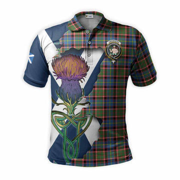 Tartan Vibes Clothing Aikenhead Tartan Family Crest Polo Shirt Scottish Thistle Celtic Inspired