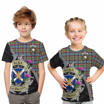 Aikenhead Tartan Family Crest Kid T-Shirt Lion Rampant Royal Thistle Shield Celtic Inspired Youth XL Size14 - Tartan Vibes Clothing