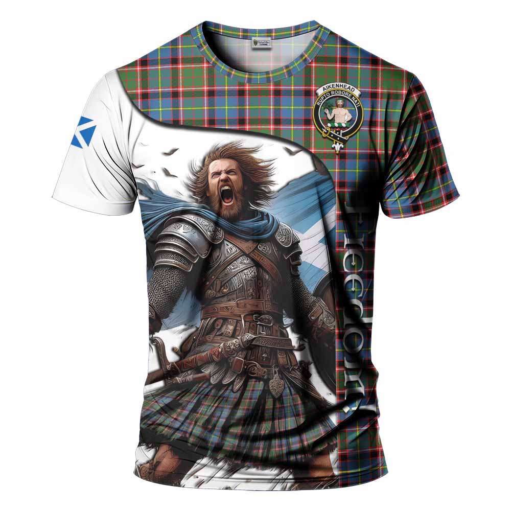 Aikenhead Crest Tartan T-Shirt Inspired by the Freedom of Scottish Warrior Kid's Shirt - Tartan Vibes Clothing