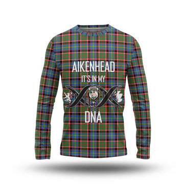 Aikenhead Tartan Long Sleeve T-Shirt with Family Crest DNA In Me Style Unisex - Tartan Vibes Clothing