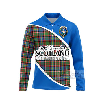 Aikenhead Family Crest Tartan Long Sleeve Polo Shirt Celebrate Saint Andrew's Day in Style Unisex - Tartan Vibes Clothing