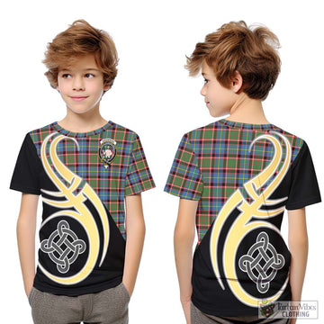 Aikenhead Tartan Kid T-Shirt with Family Crest and Celtic Symbol Style Youth XL Size14 - Tartan Vibes Clothing