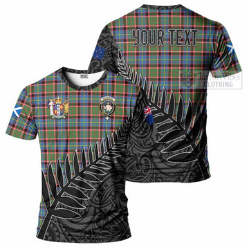 Aikenhead Crest Tartan T-Shirt with New Zealand Silver Fern Half Style Kid's Shirt - Tartan Vibes Clothing