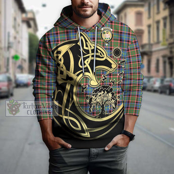Aikenhead Tartan Hoodie with Family Crest Celtic Wolf Style Zip Hoodie - Tartan Vibes Clothing