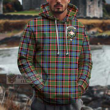 Aikenhead Tartan Cotton Hoodie with Family Crest Pullover Hoodie XS - Tartan Vibes Clothing