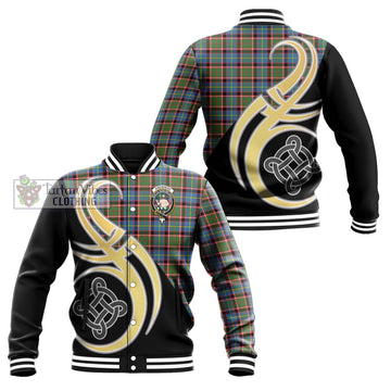 Aikenhead Tartan Baseball Jacket with Family Crest and Celtic Symbol Style Unisex - Tartan Vibes Clothing
