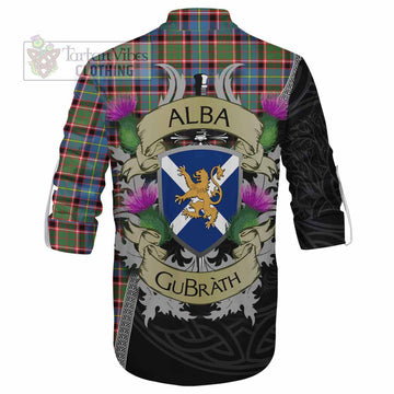 Aikenhead Tartan Family Crest Ghillie Kilt Shirt Lion Rampant Royal Thistle Shield Celtic Inspired - Tartan Vibes Clothing