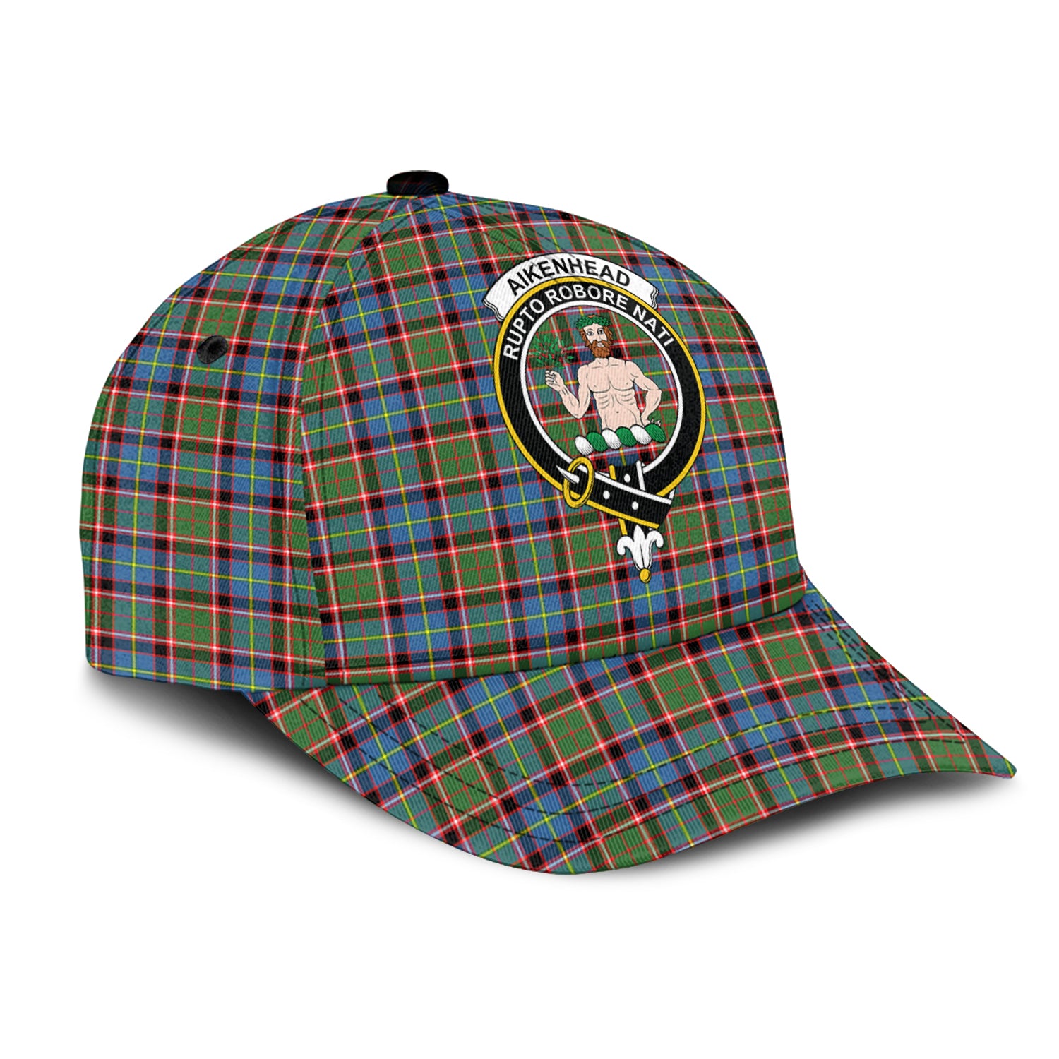 Aikenhead Tartan Classic Cap with Family Crest - Tartanvibesclothing