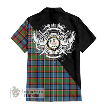 Aikenhead Tartan Hawaiian Shirt with Family Crest and Military Logo Style - Tartan Vibes Clothing