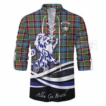 Aikenhead Tartan Ghillie Kilt Shirt with Alba Gu Brath Regal Lion Emblem - Tartan Vibes Clothing
