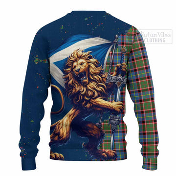 Aikenhead Tartan Family Crest Knitted Sweater with Scottish Majestic Lion - Tartan Vibes Clothing