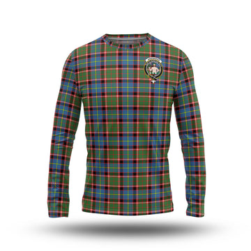 Aikenhead Tartan Long Sleeve T-Shirt with Family Crest - Tartanvibesclothing