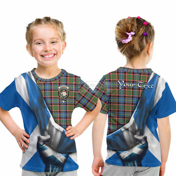Aikenhead Tartan Kid T-Shirt with Family Crest Scotland Patriotic Style - Tartan Vibes Clothing