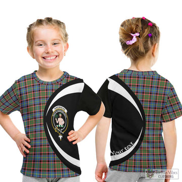 Aikenhead Tartan Kid T-Shirt with Family Crest Circle Style - Tartan Vibes Clothing
