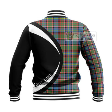 Aikenhead Tartan Baseball Jacket with Family Crest Circle Style - Tartan Vibes Clothing