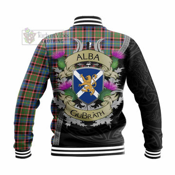 Aikenhead Tartan Family Crest Baseball Jacket Lion Rampant Royal Thistle Shield Celtic Inspired - Tartan Vibes Clothing