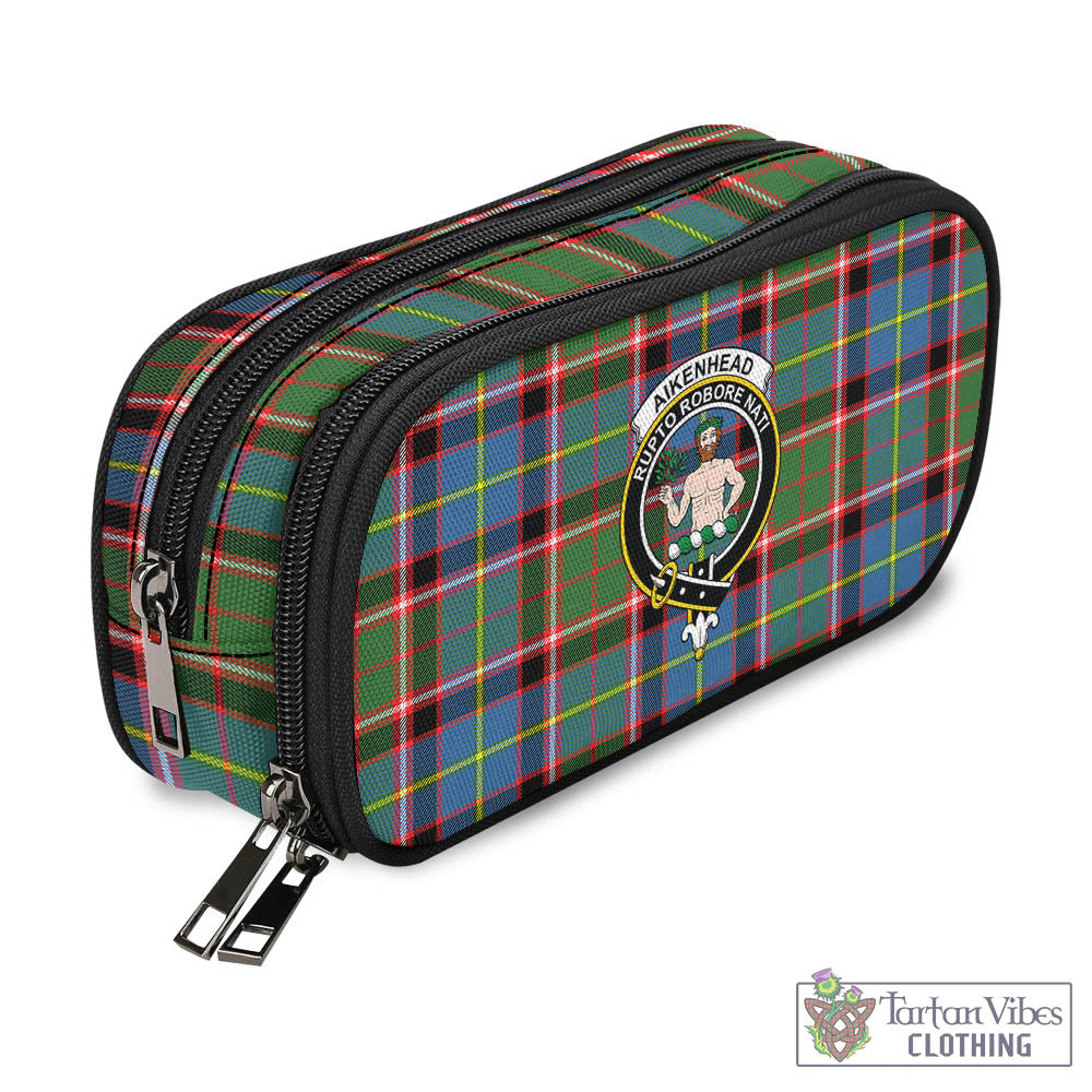Tartan Vibes Clothing Aikenhead Tartan Pen and Pencil Case with Family Crest