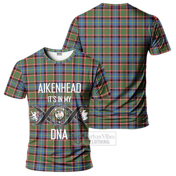 Aikenhead Tartan T-Shirt with Family Crest DNA In Me Style - Tartan Vibes Clothing