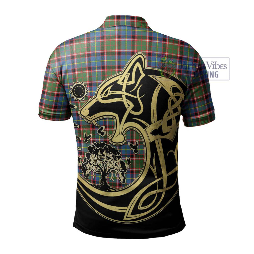 Aikenhead Tartan Polo Shirt with Family Crest Celtic Wolf Style - Tartan Vibes Clothing