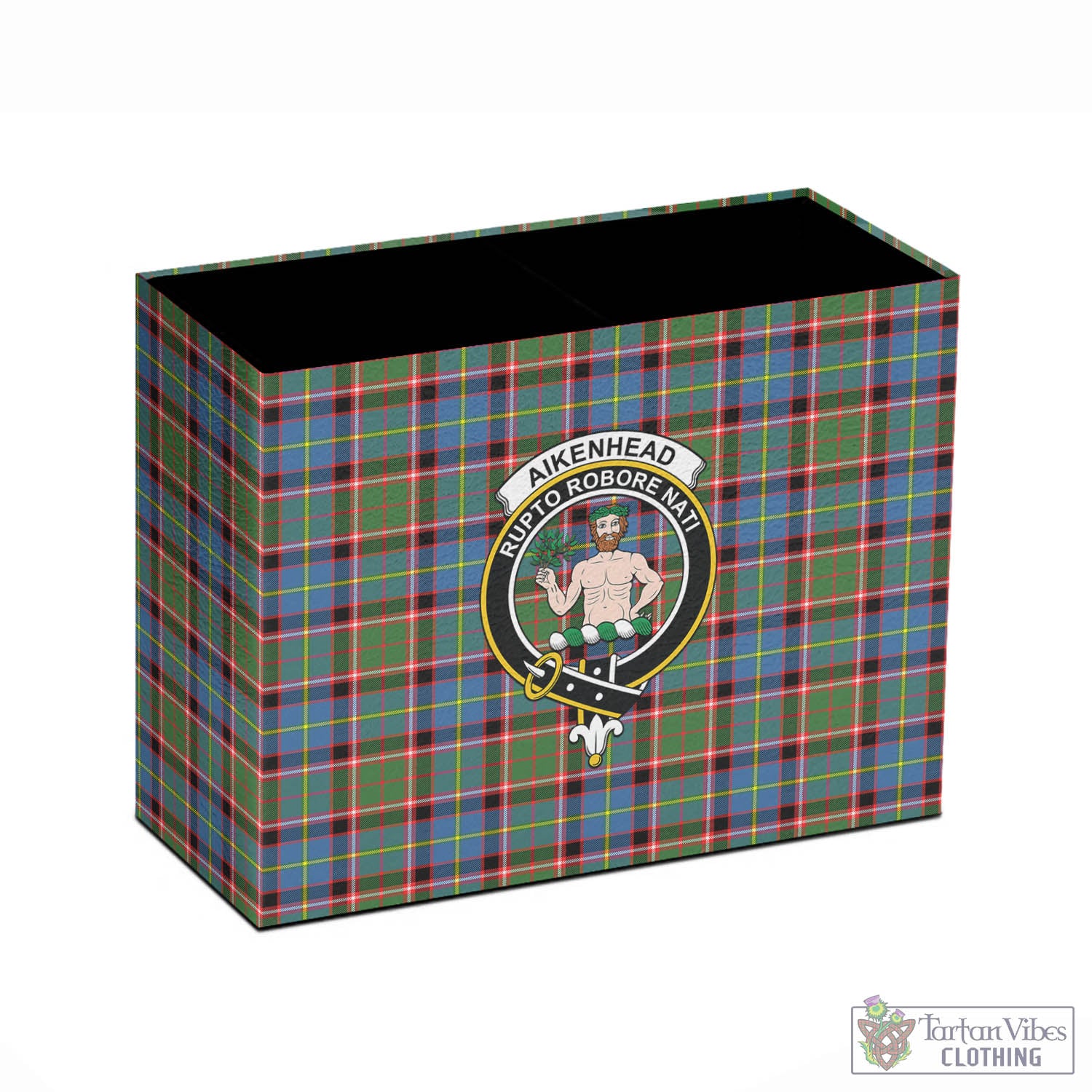 Tartan Vibes Clothing Aikenhead Tartan Pen Holder with Family Crest