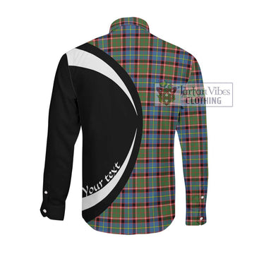 Aikenhead Tartan Long Sleeve Button Up with Family Crest Circle Style Men's Shirt - Tartan Vibes Clothing