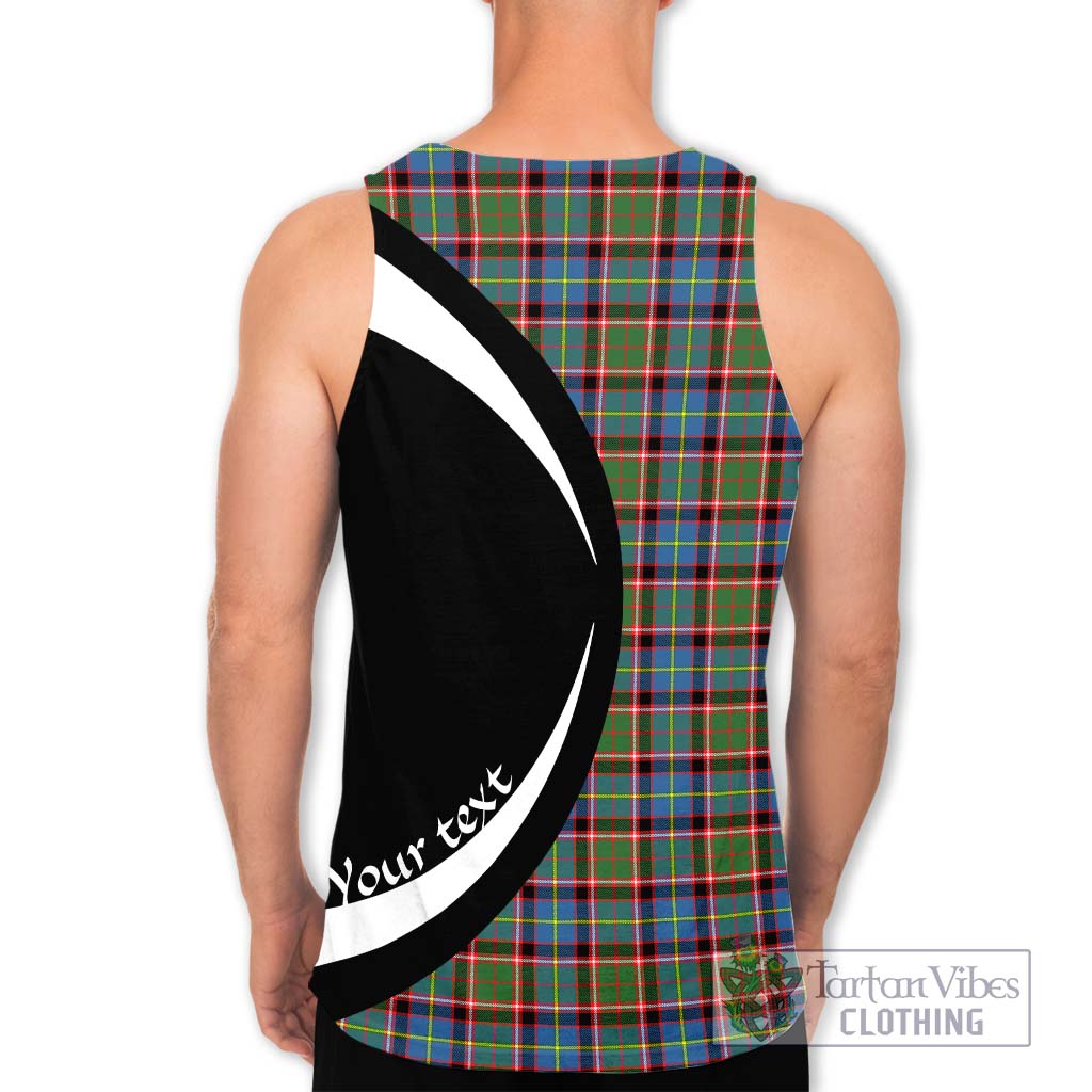 Aikenhead Tartan Men's Tank Top with Family Crest Circle Style - Tartan Vibes Clothing