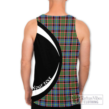 Aikenhead Tartan Men's Tank Top with Family Crest Circle Style - Tartan Vibes Clothing