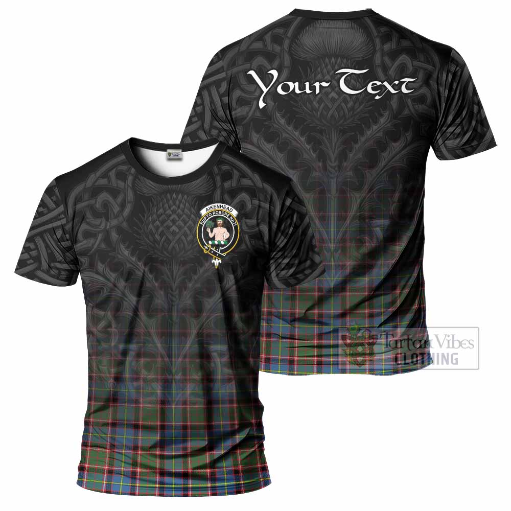 Aikenhead Tartan T-Shirt with Family Crest Celtic Thistle Vibes - Tartan Vibes Clothing