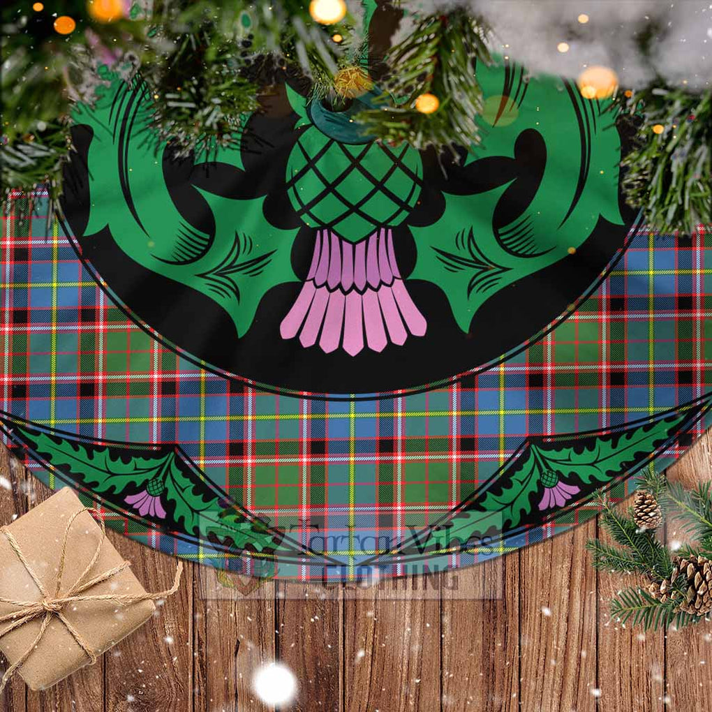Aikenhead Tartan Christmas Tree Skirt Scottish Thistle Style - Tartan Vibes Clothing