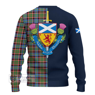 Aikenhead Tartan Ugly Sweater Alba with Scottish Lion Royal Arm Half Style - Tartan Vibes Clothing