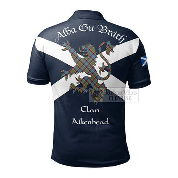 Aikenhead Tartan Lion Rampant Polo Shirt Proudly Display Your Heritage with Alba Gu Brath and Clan Name - Tartan Vibes Clothing