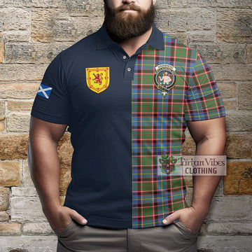 Aikenhead Tartan Polo Shirt Alba with Scottish Lion Royal Arm Half Style - Tartan Vibes Clothing