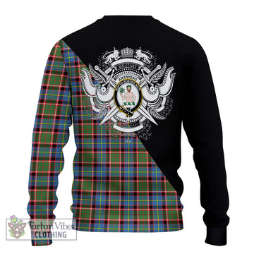 Aikenhead Tartan Ugly Sweater with Family Crest and Military Logo Style - Tartan Vibes Clothing