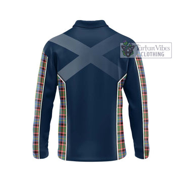 Aikenhead Tartan Long Sleeve Polo Shirt with Family Crest and Lion Rampant Vibes Sport Style - Tartan Vibes Clothing