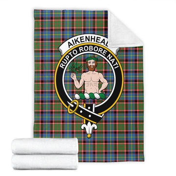 Aikenhead Tartan Blanket with Family Crest - Tartan Vibes Clothing