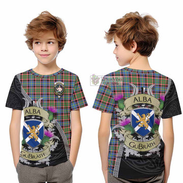 Aikenhead Tartan Family Crest Kid T-Shirt Lion Rampant Royal Thistle Shield Celtic Inspired - Tartan Vibes Clothing