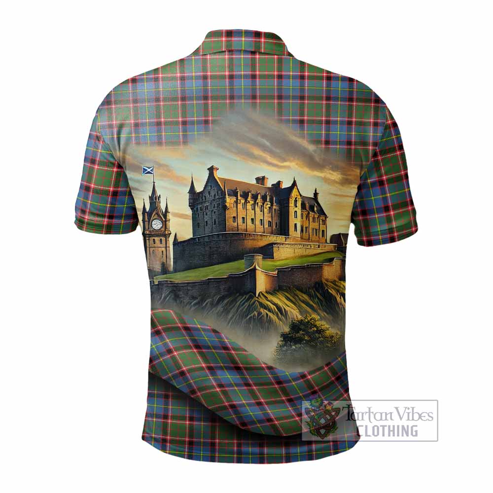 Aikenhead Tartan Family Crest Polo Shirt with Scottish Ancient Castle Style - Tartan Vibes Clothing