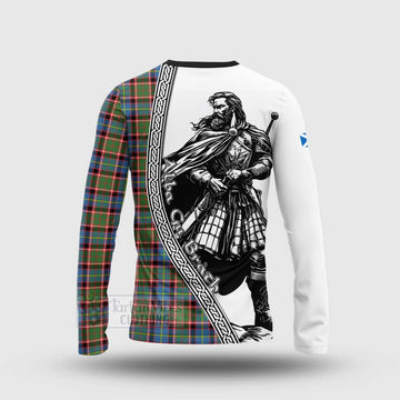 Aikenhead Tartan Clan Crest Long Sleeve T-Shirt with Highlander Warrior Celtic Style - Tartan Vibes Clothing
