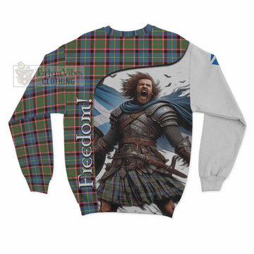 Tartan Vibes Clothing Aikenhead Crest Tartan Sweatshirt Inspired by the Freedom of Scottish Warrior