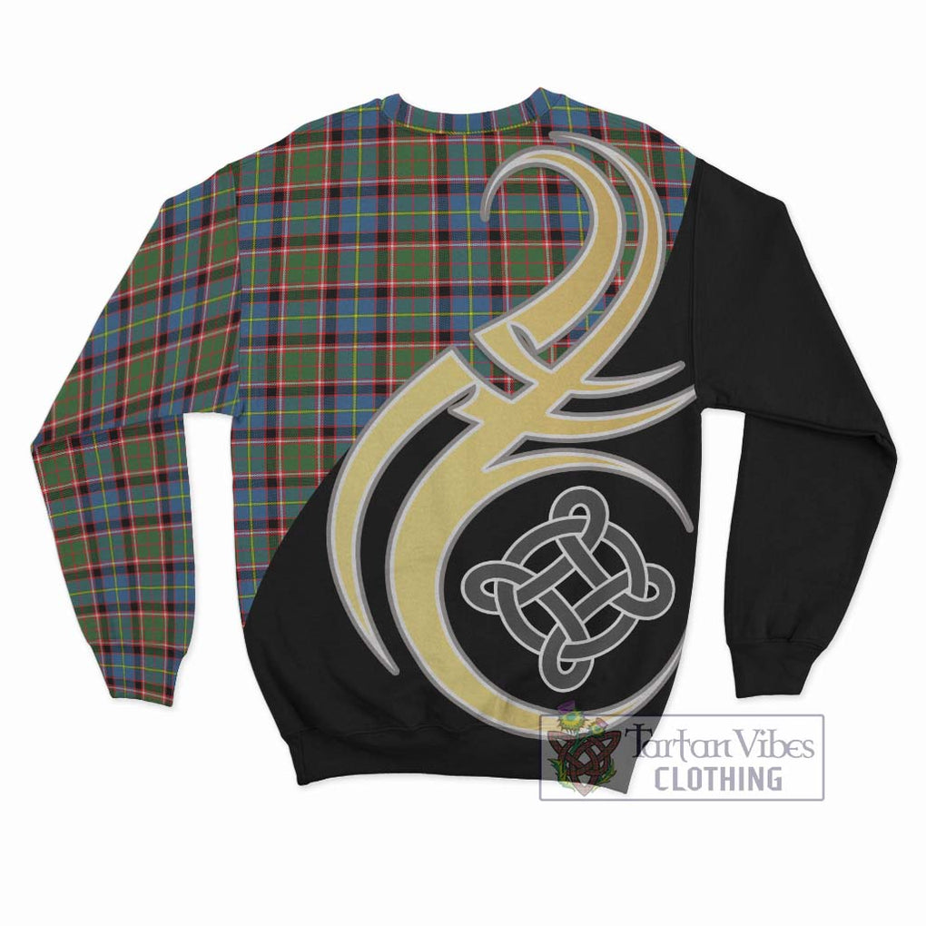 Aikenhead Tartan Sweatshirt with Family Crest and Celtic Symbol Style - Tartan Vibes Clothing