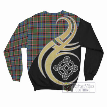Aikenhead Tartan Sweatshirt with Family Crest and Celtic Symbol Style - Tartan Vibes Clothing