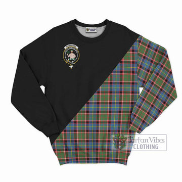 Aikenhead Tartan Sweatshirt with Family Crest and Military Logo Style - Tartan Vibes Clothing