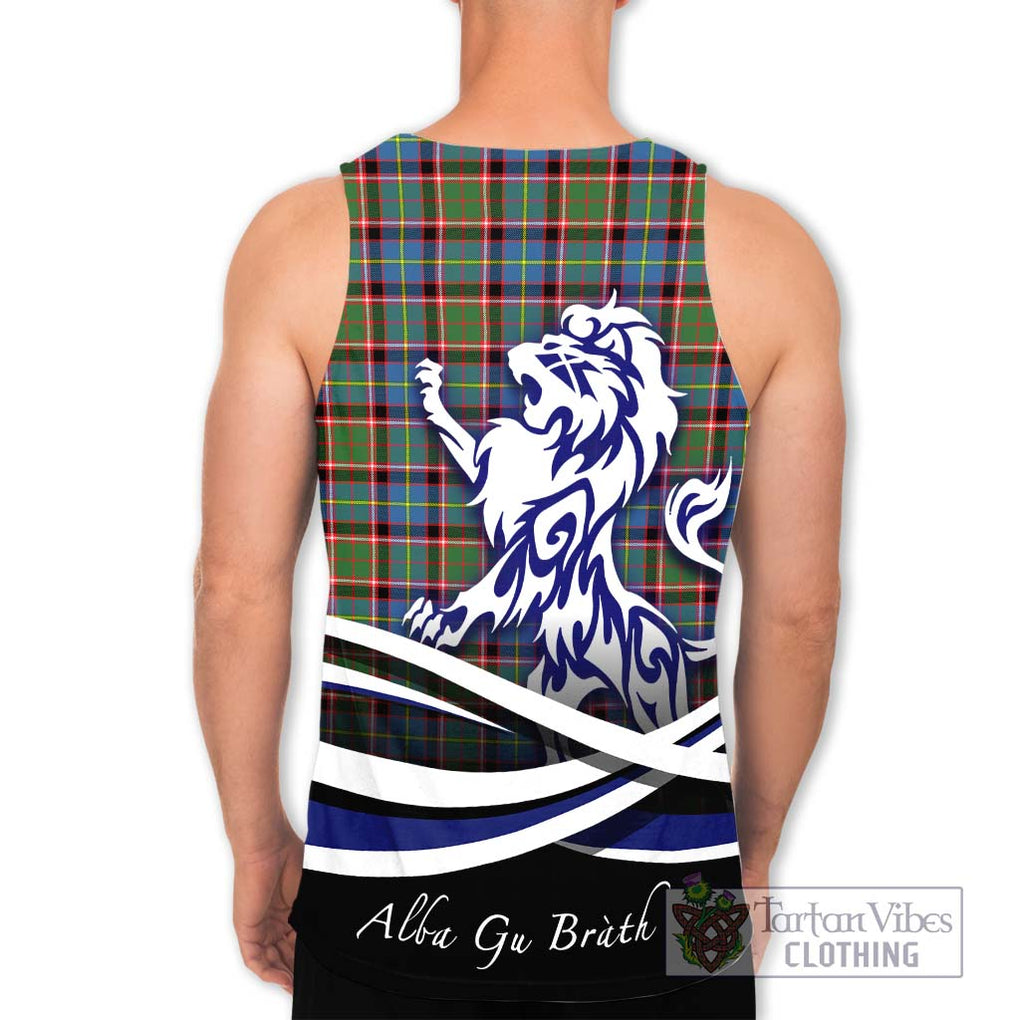 Aikenhead Tartan Men's Tank Top with Alba Gu Brath Regal Lion Emblem - Tartan Vibes Clothing